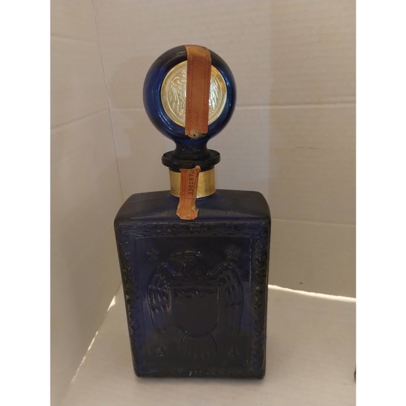 JW Dant American Legion 50th Anniversary 1969 Blue Decanter Empty Collectible - Picture 2 of 10